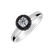 Ring with black and white diamonds Light in Darkness4