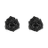 Earrings with black diamonds Witching Rose5