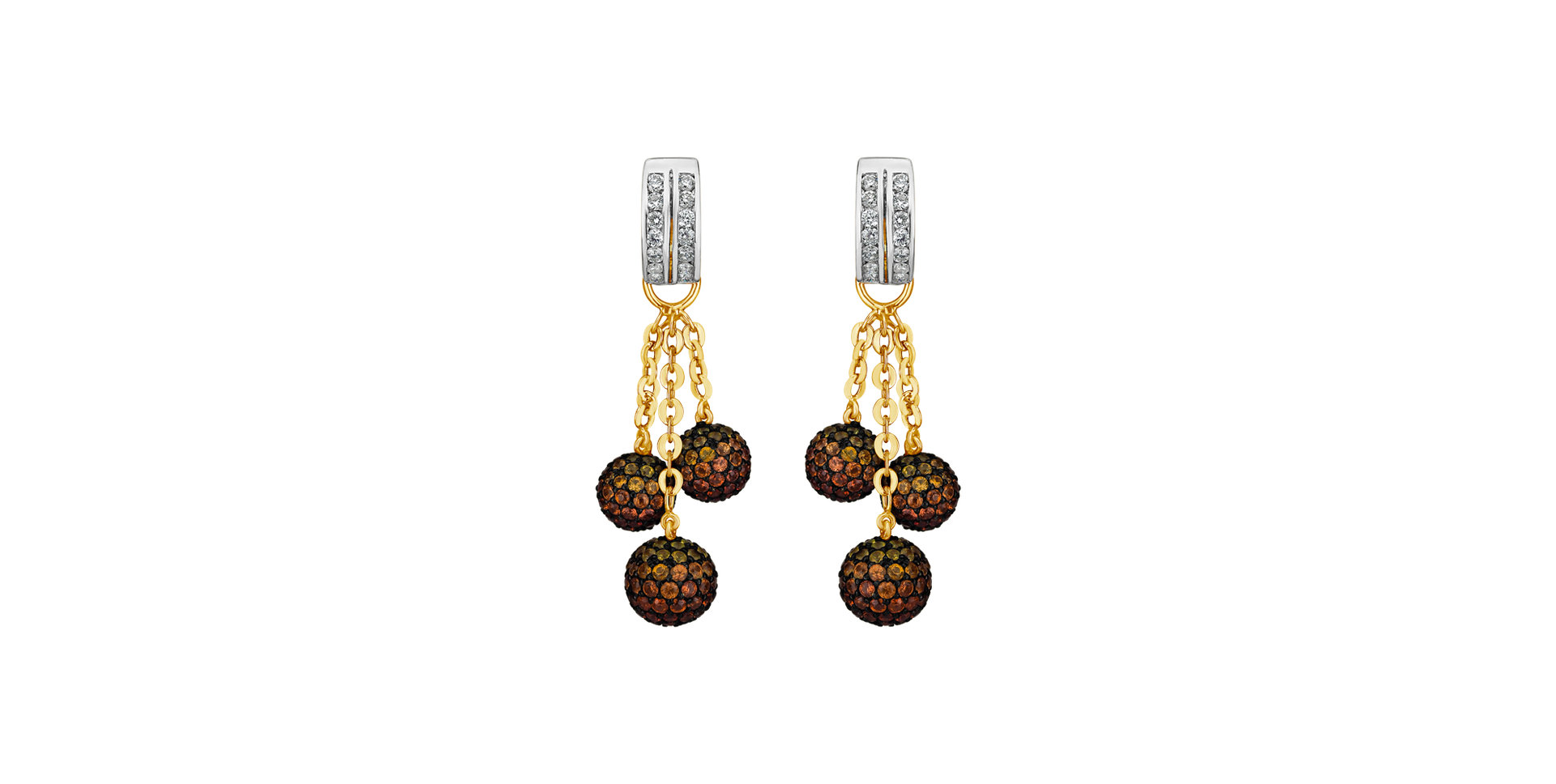 Diamond earrings and Sapphire Daine