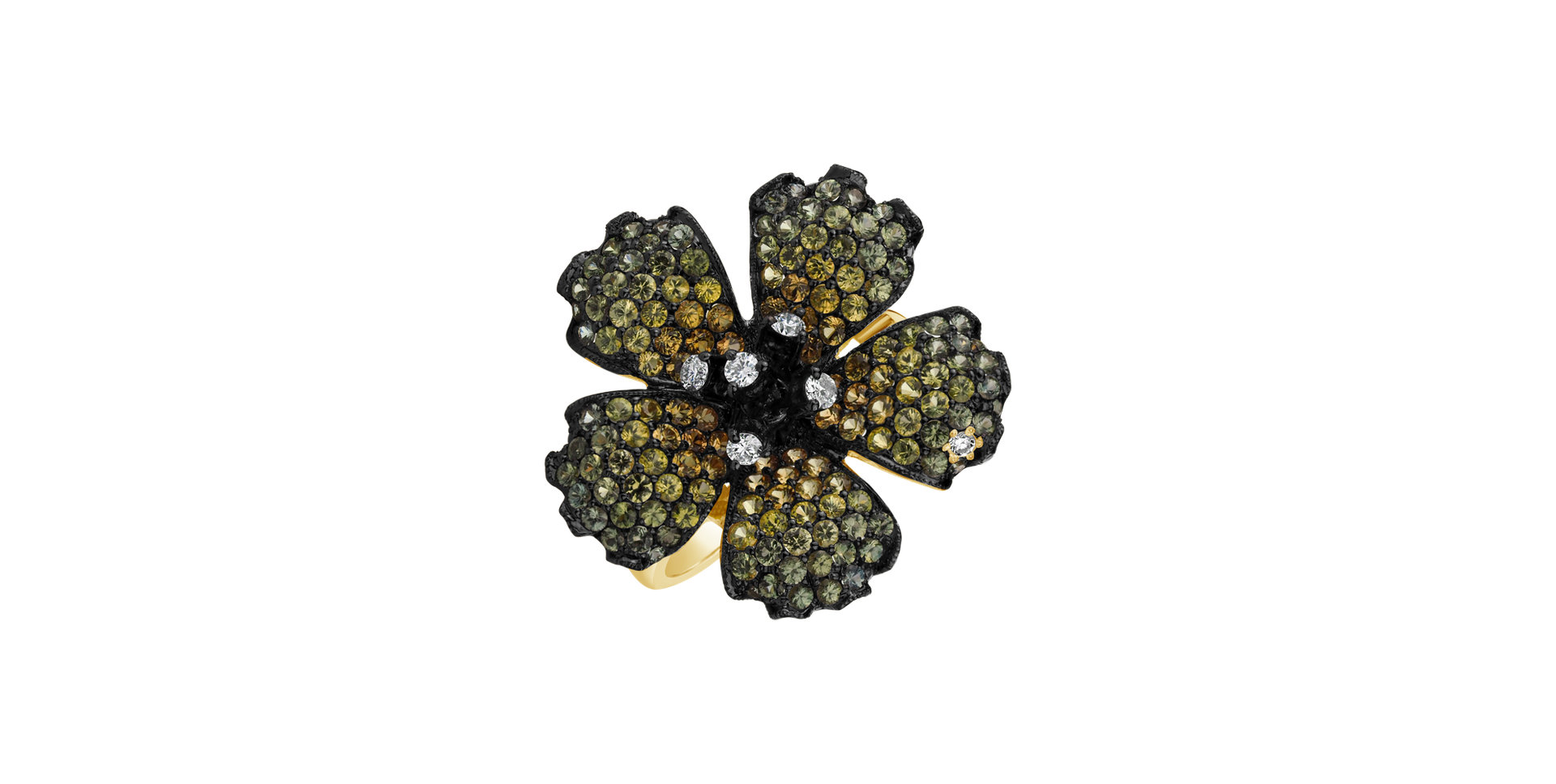 Diamond ring with Sapphire Elfrieda