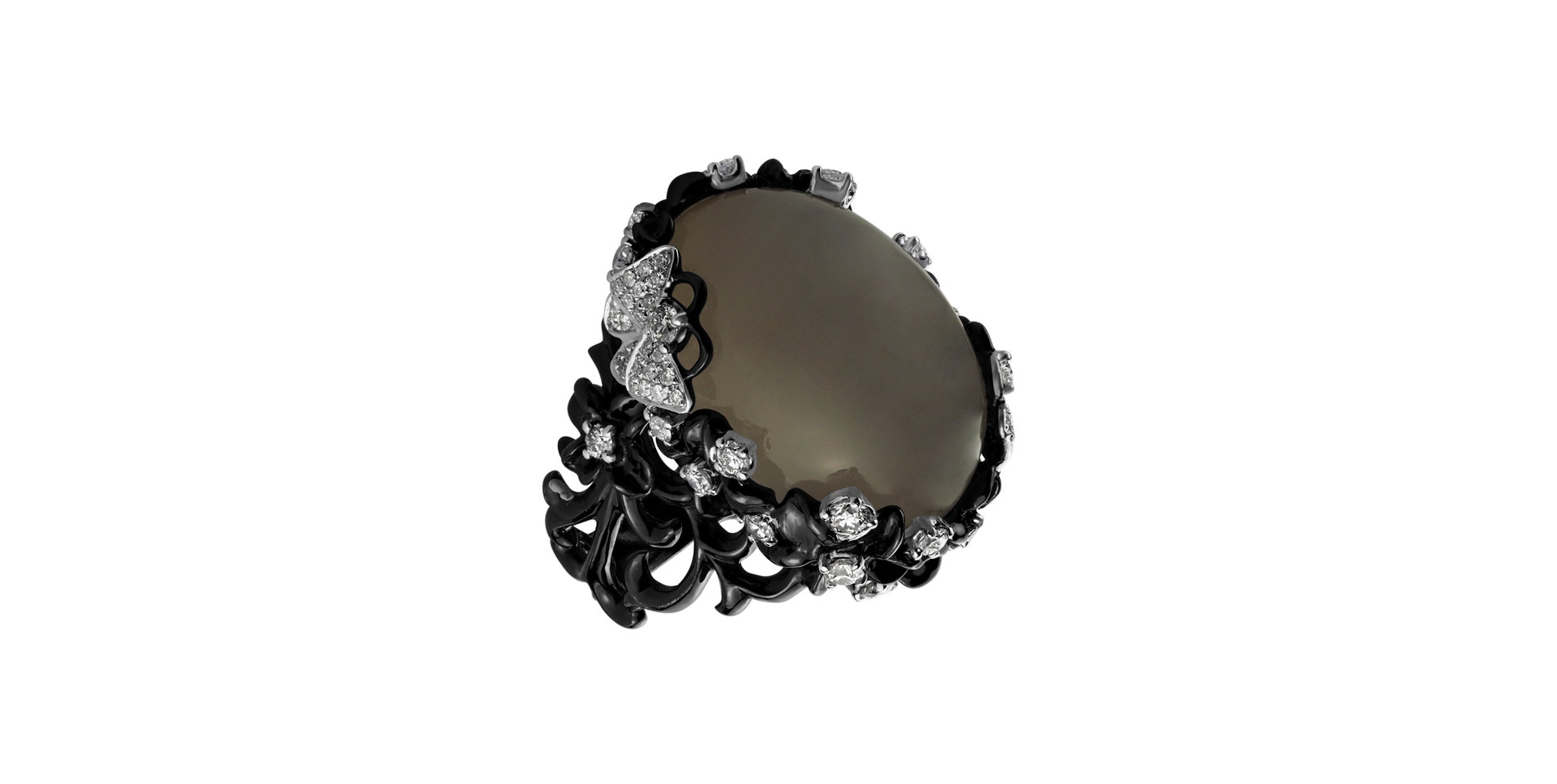 Ring with Moonstone and diamonds Delois