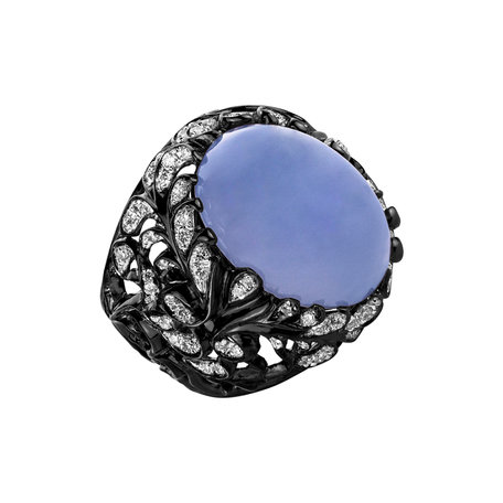 Ring with Moonstone and diamonds Delinda