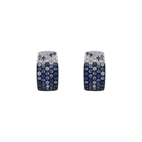 Diamond earrings and Sapphire Nabila