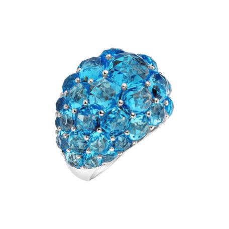 Diamond ring with Topaz Azalee