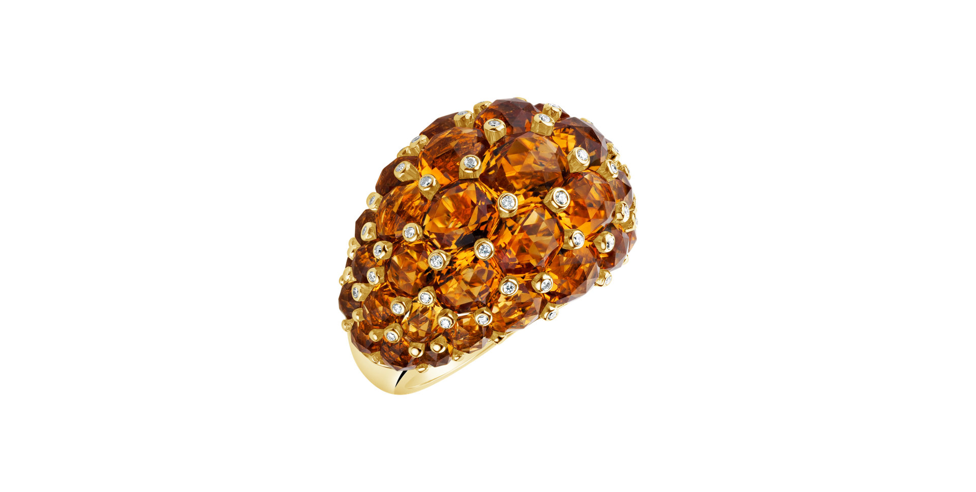 Diamond ring with Citrine Amy Beth