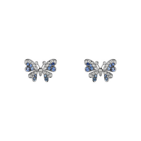 Diamond earrings and Sapphire Heaven Butterflies