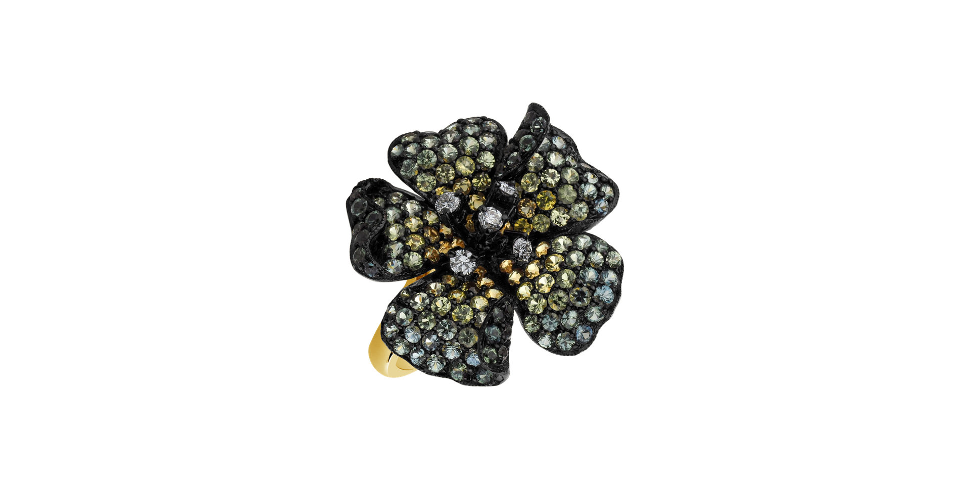 Diamond ring with Sapphire Angele