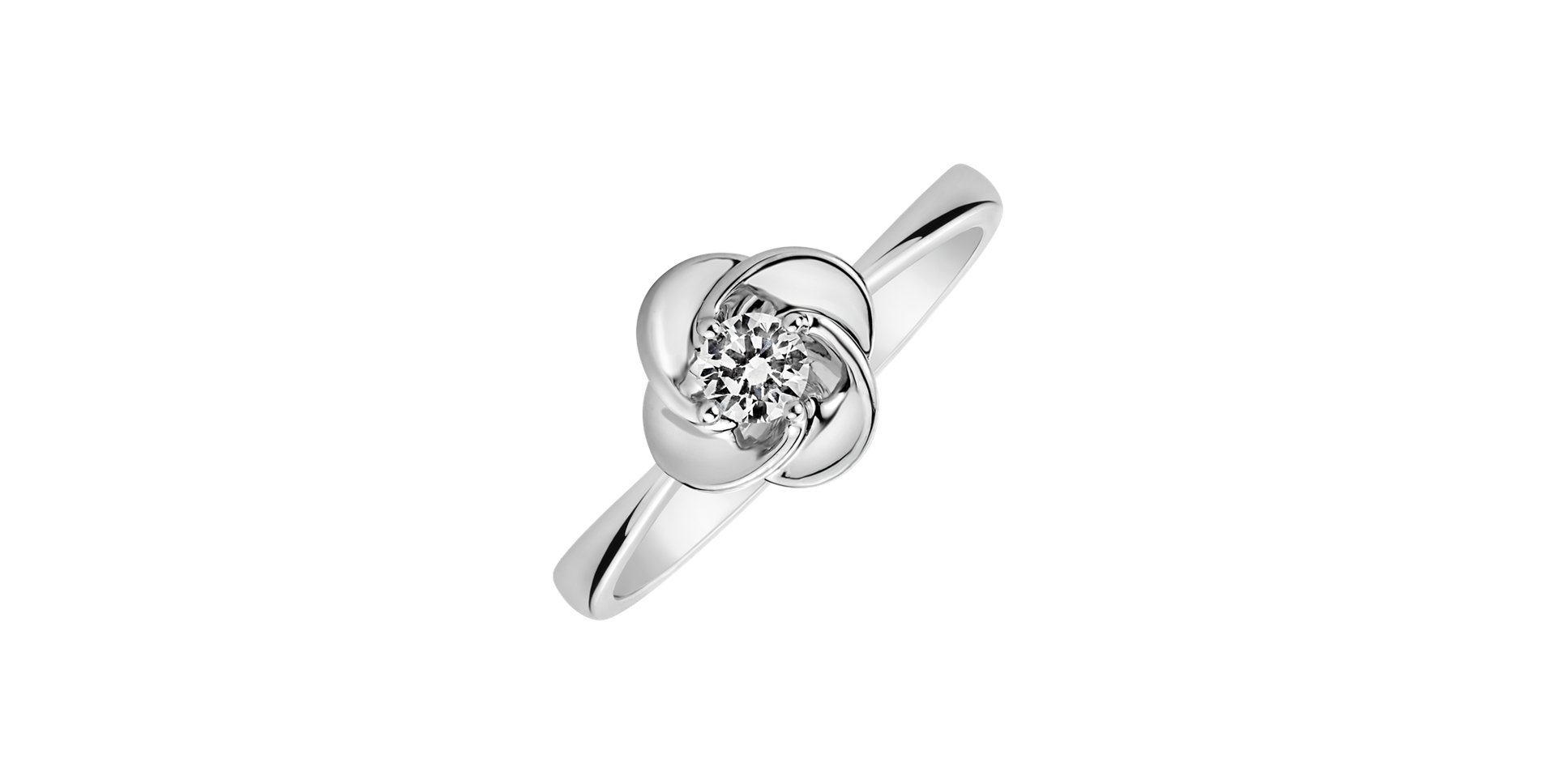 Diamond ring Minimalist Flower