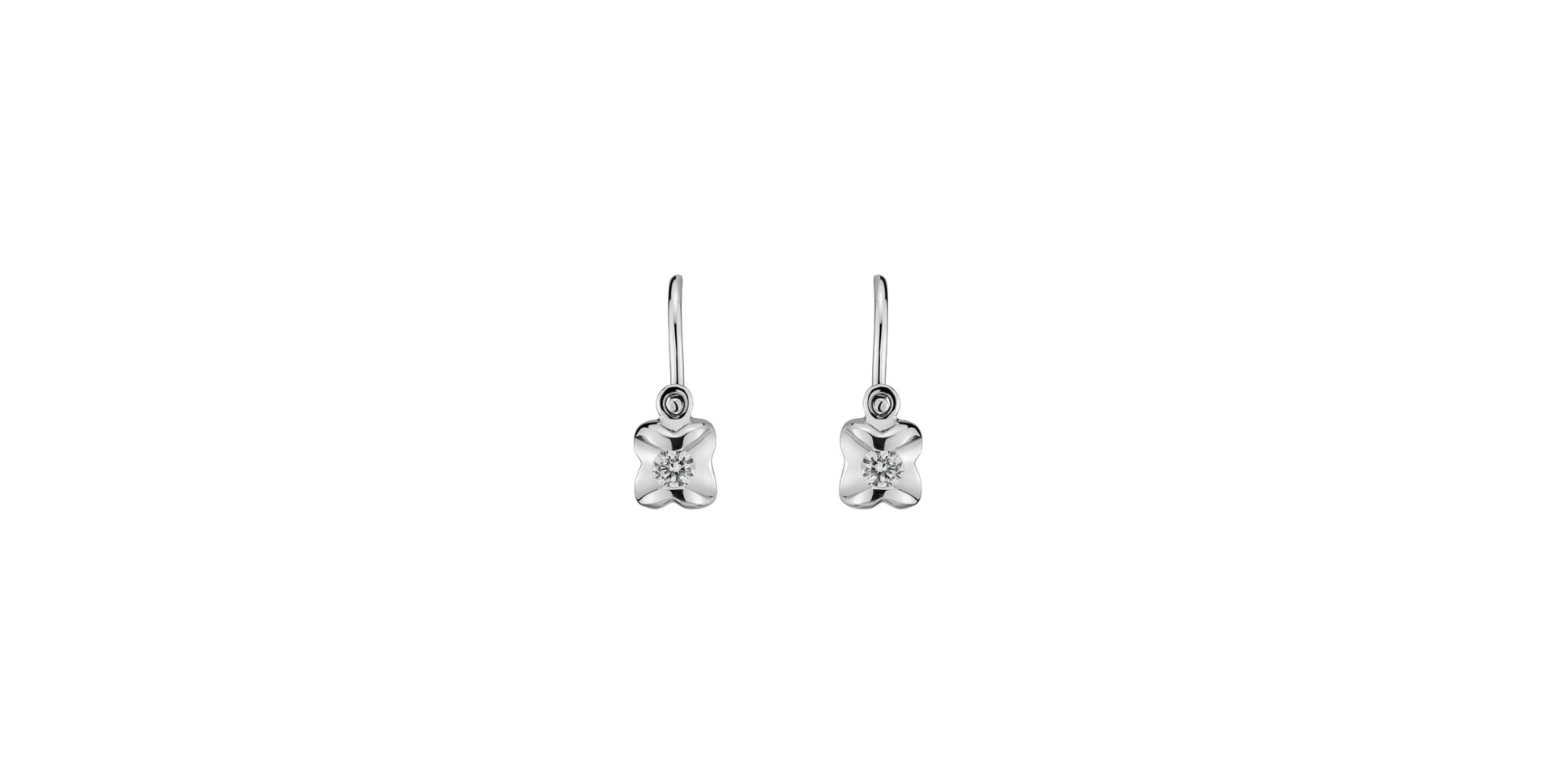 Children's diamond earrings Cute Charm