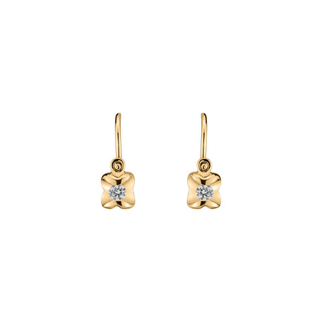 Children's diamond earrings Cute Charm