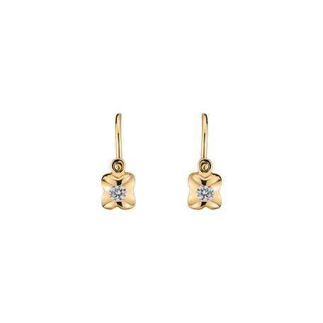 Children's diamond earrings Cute Charm