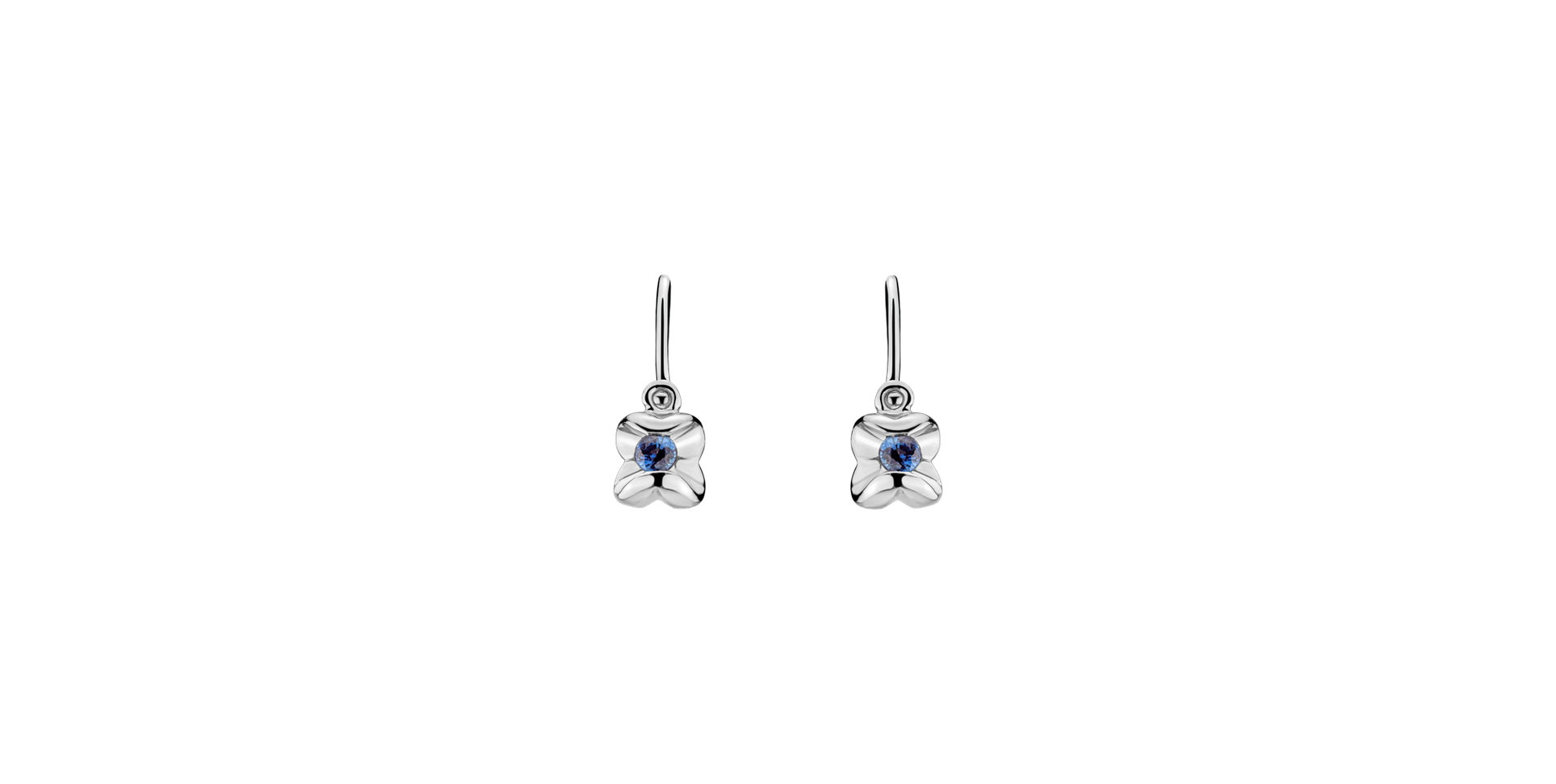 Children's earrings with Sapphire Baby Bloom