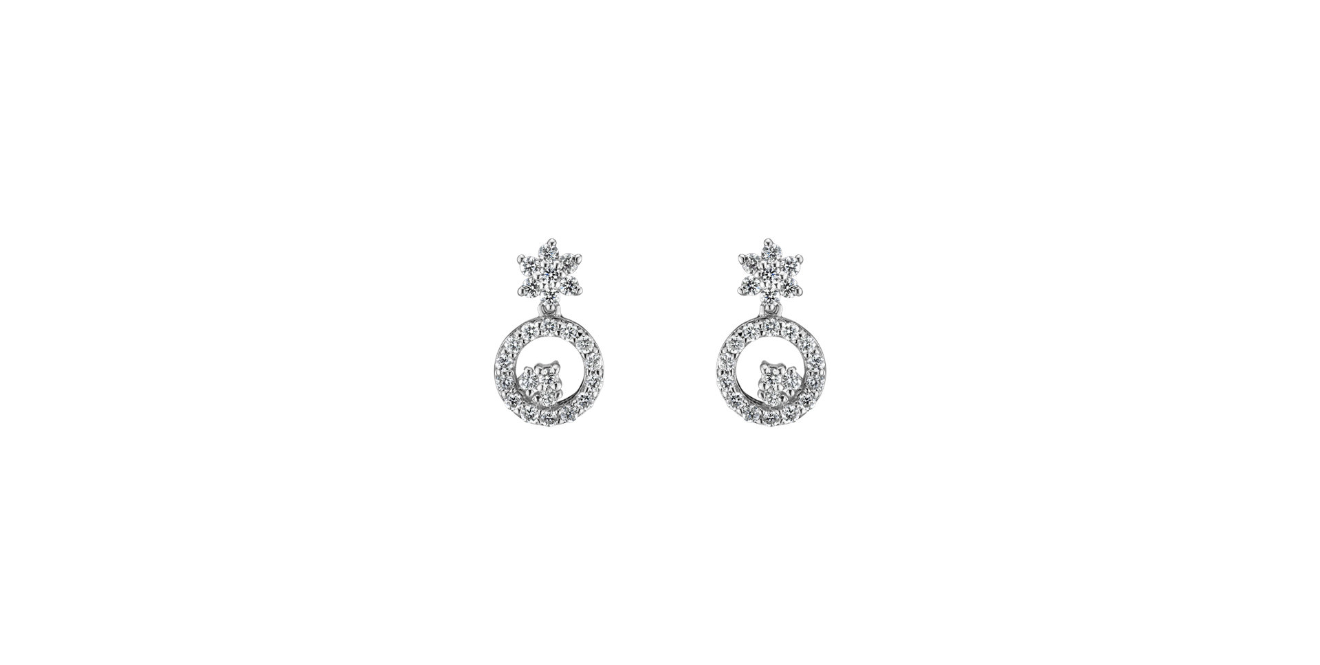 Diamond earrings Delicate Snow