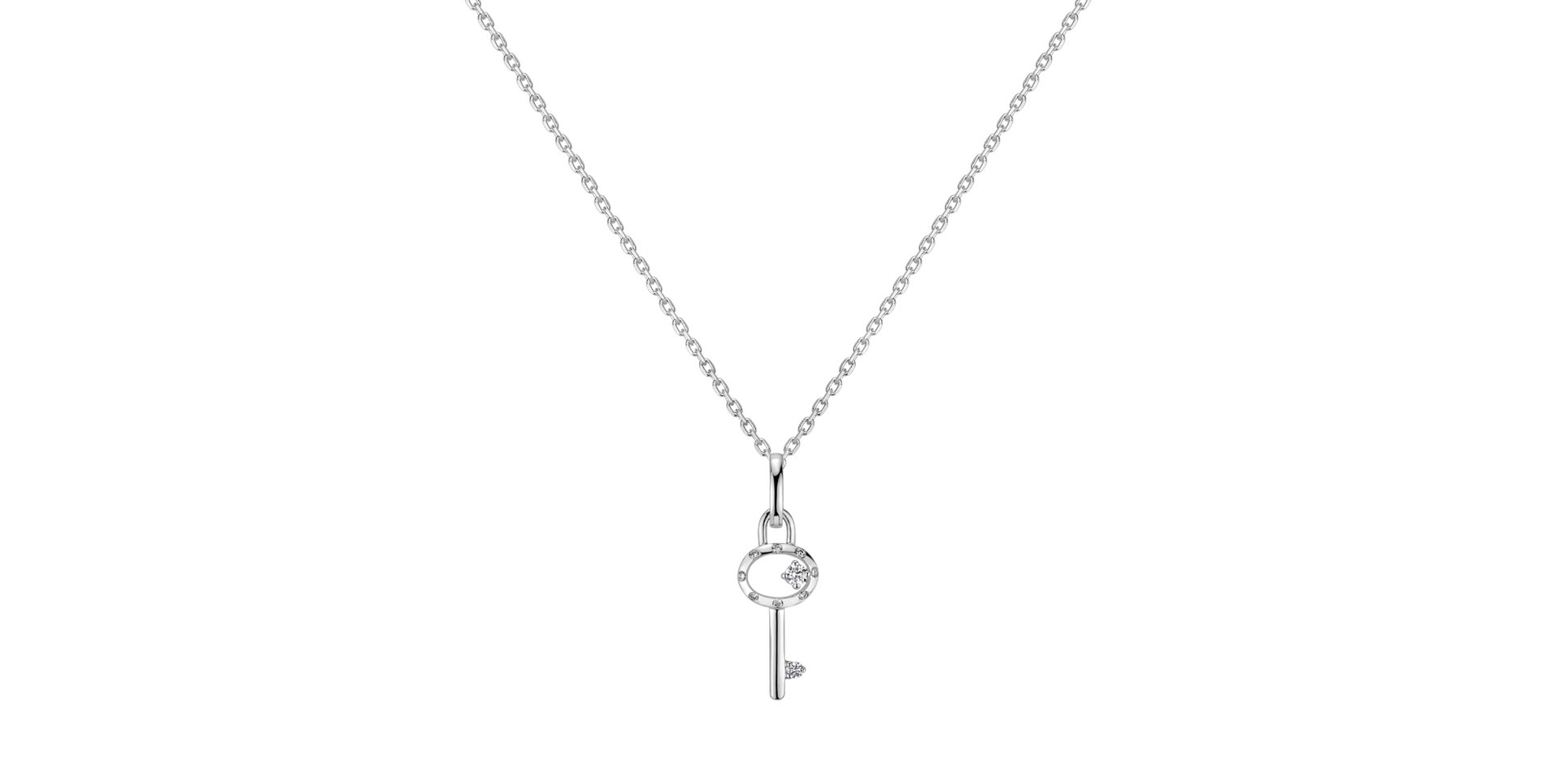 Diamond pendant Key to Luck