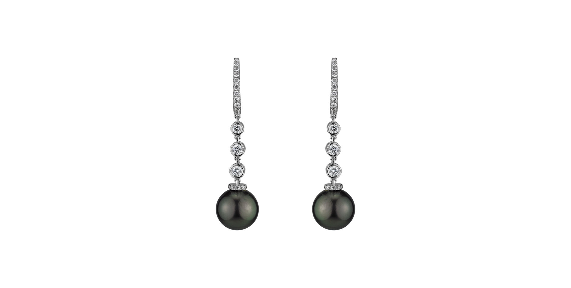 Diamond earrings with Pearl Azazia