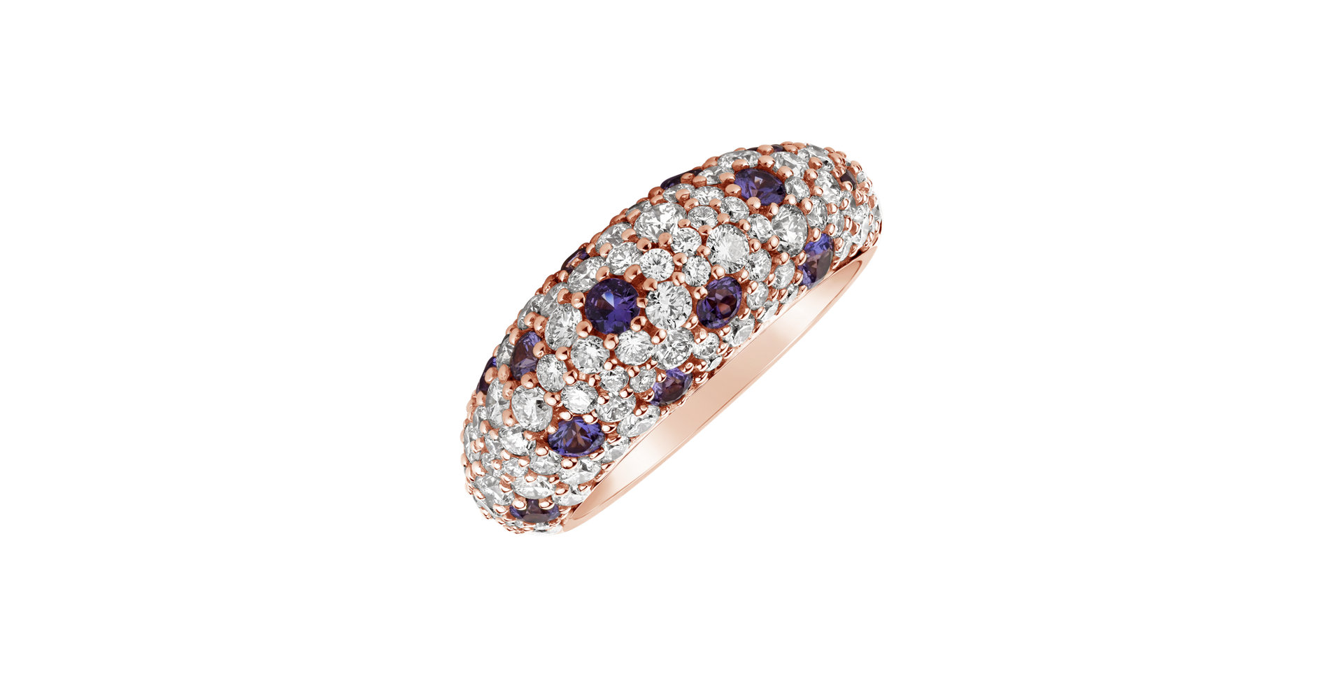 Diamond ring with Sapphire Adeline