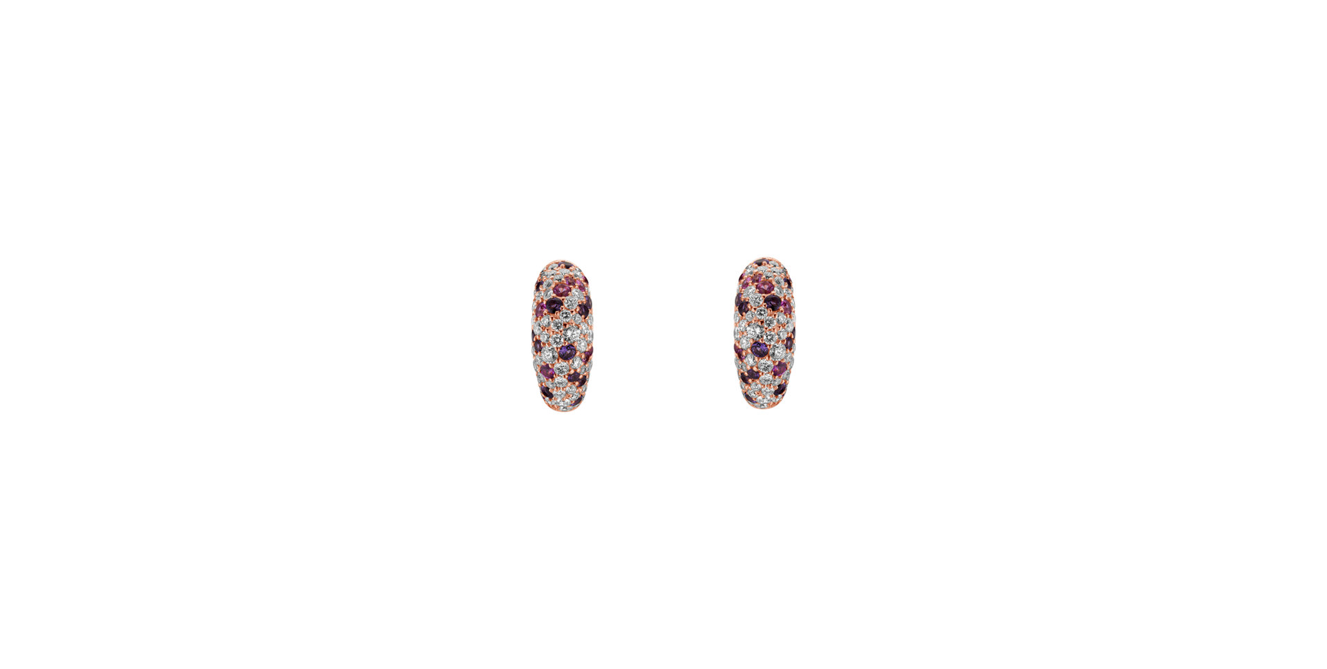 Diamond earrings, Amethyst and Sapphire Galaxy Fantasy