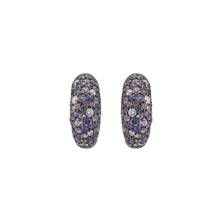 Diamond earrings and Sapphire Galaxy Fantasy