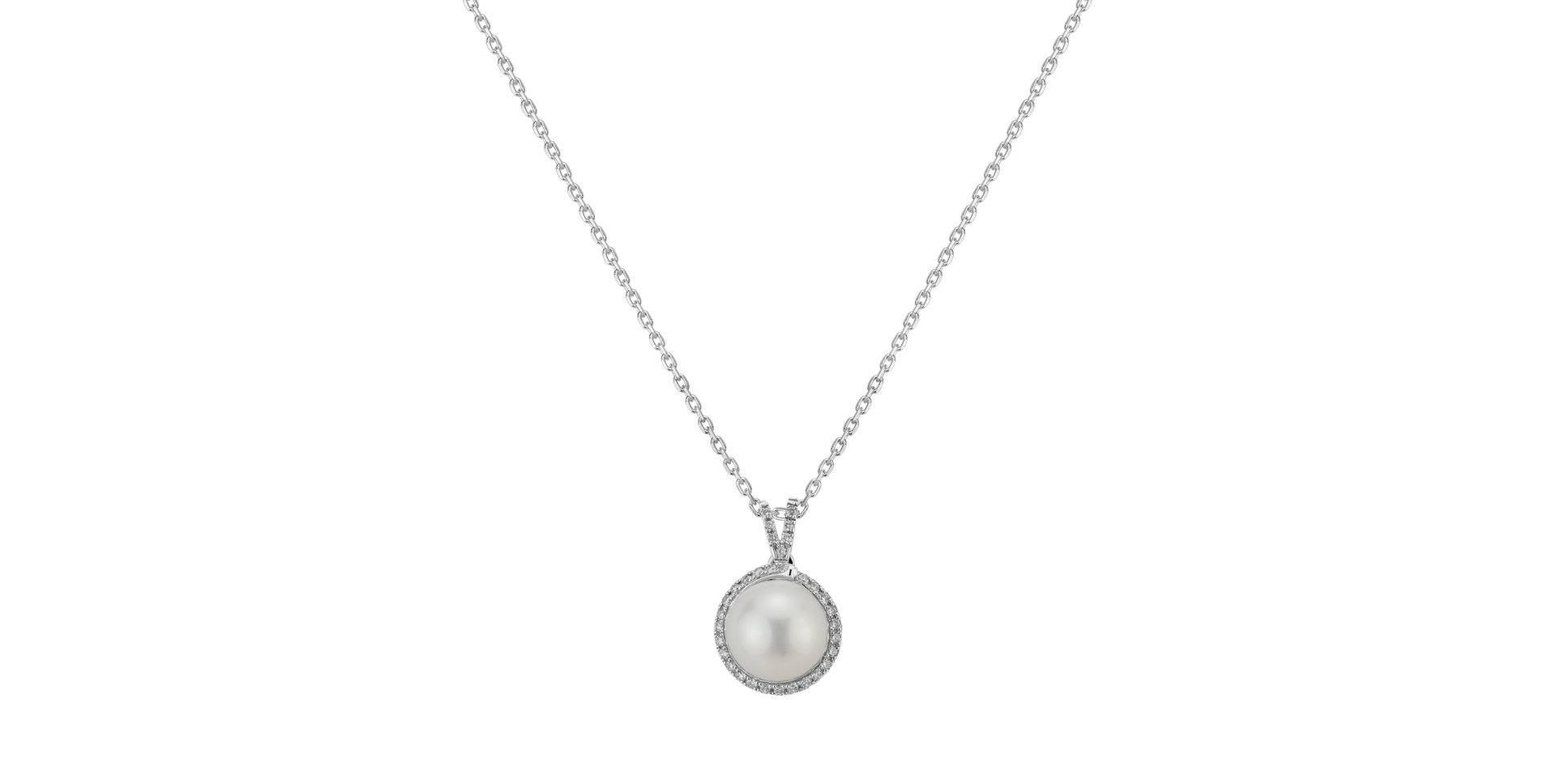 Diamond pendant with Pearl Miraculous Ocean