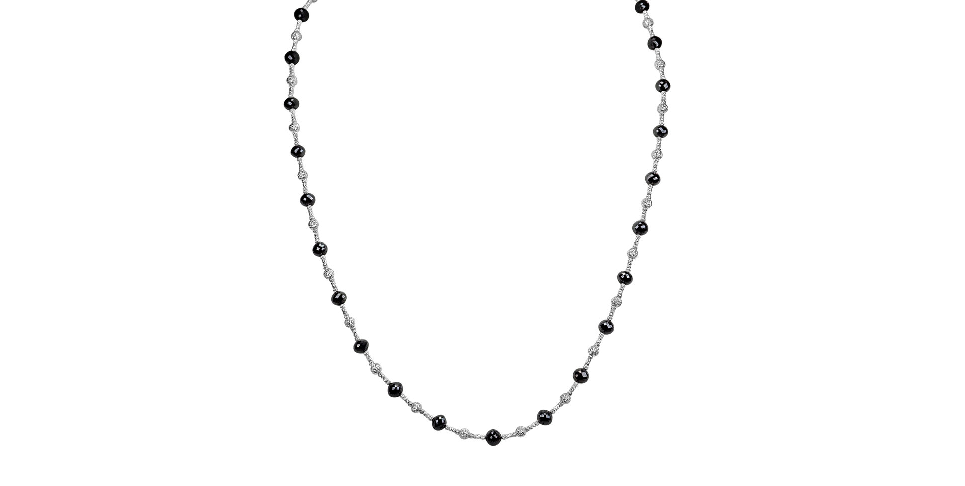 Necklace with black diamonds Night Fog