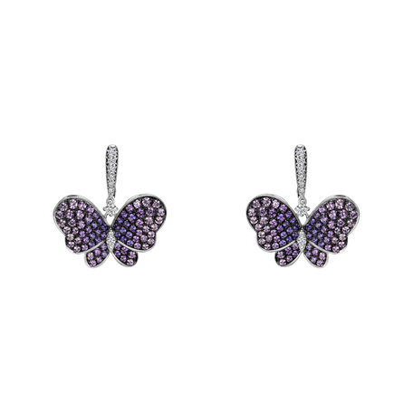 Diamond earrings with Sapphire Sapphire Butterfly