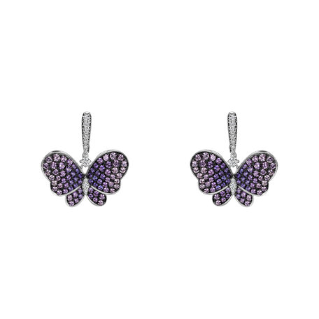 Diamond earrings with Sapphire Sapphire Butterfly