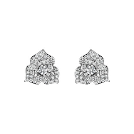 Diamond earrings Midnight Orchid