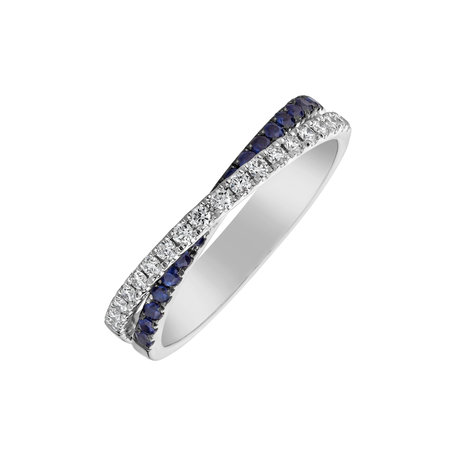 Diamond ring with Sapphire Miliani