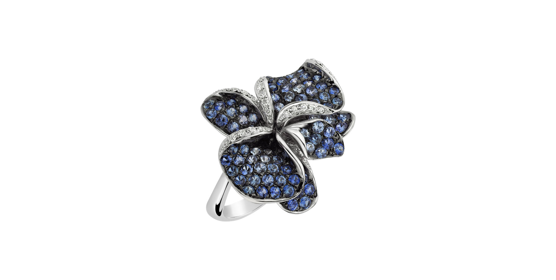 Diamond ring with Sapphire Samantha