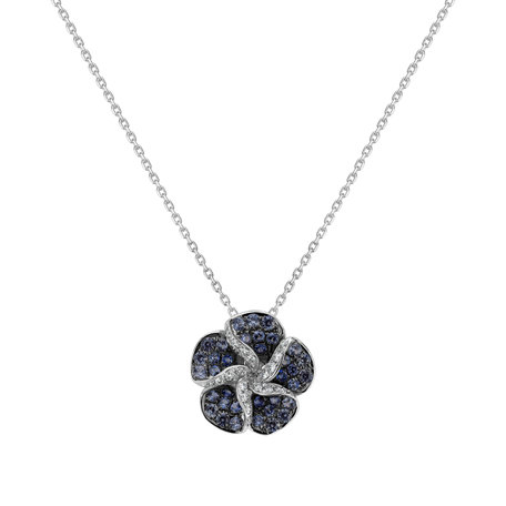 Diamond pendant with Sapphire Raphaela