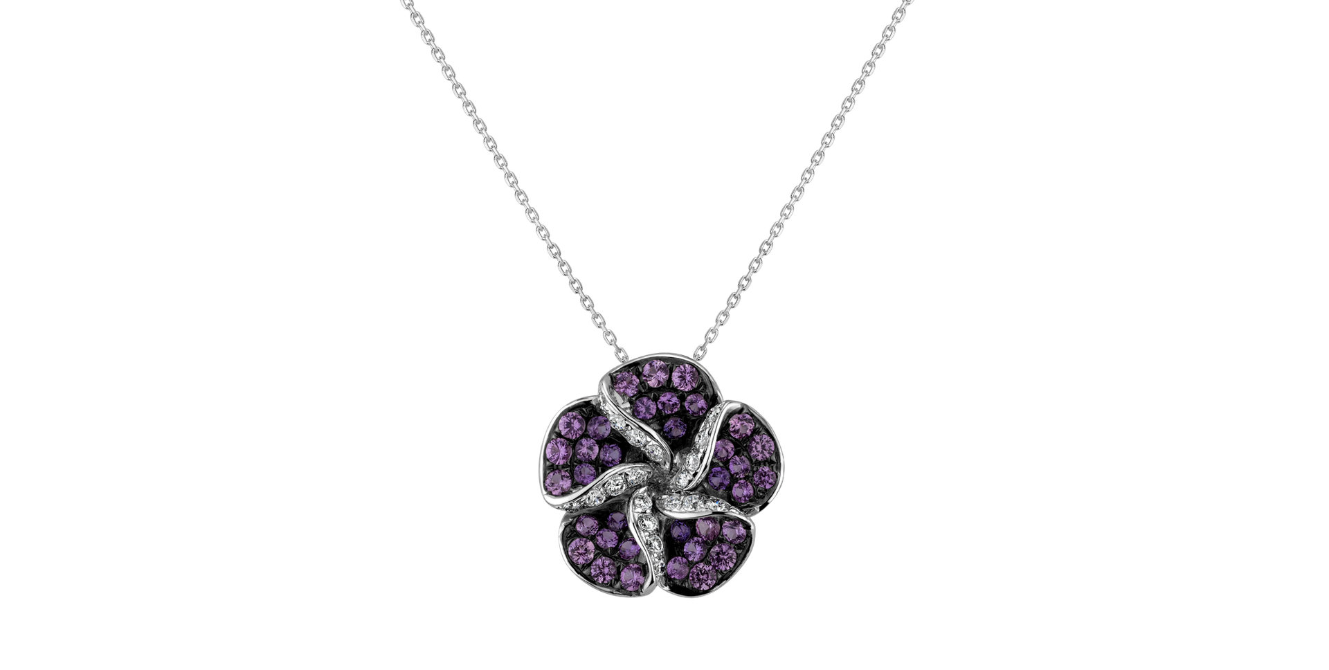 Diamond pendant with Sapphire Raphaela
