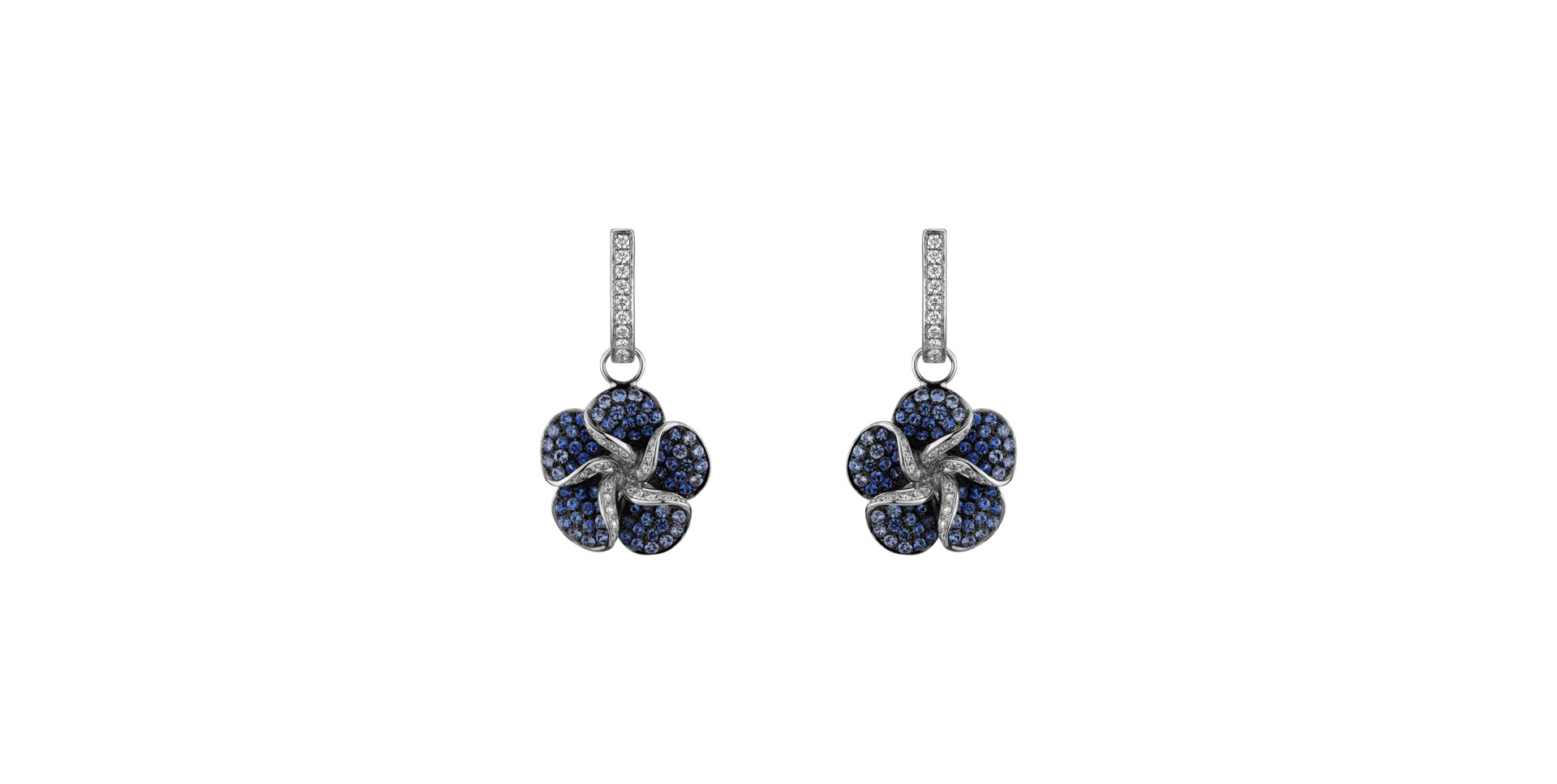 Diamond earrings and Sapphire Panama