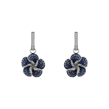Diamond earrings and Sapphire Panama