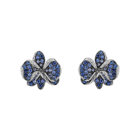 Diamond earrings and Sapphire Dolores