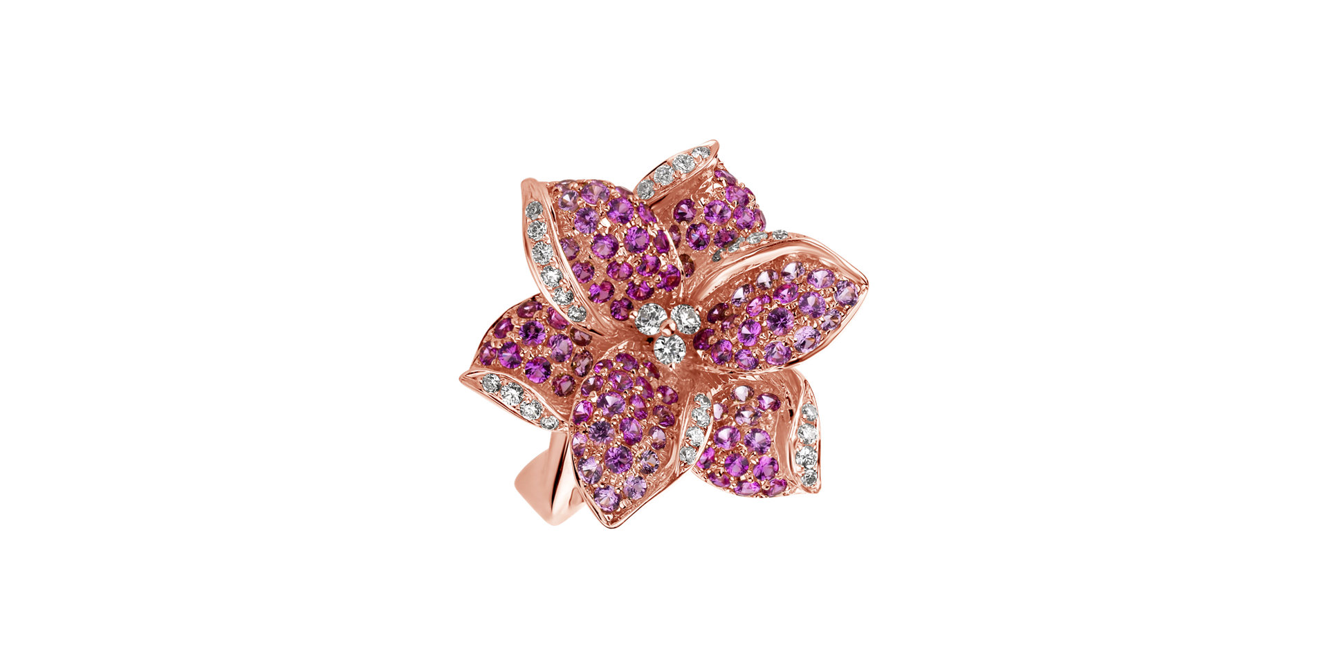 Diamond ring with Sapphire Delicious Jasmine