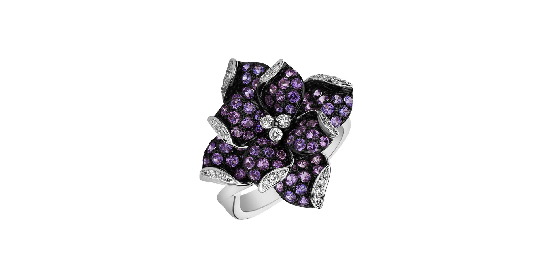 Diamond ring with Sapphire Angel Jasmine