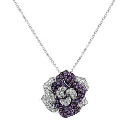 Diamond pendant with Sapphire Miss Magnolia
