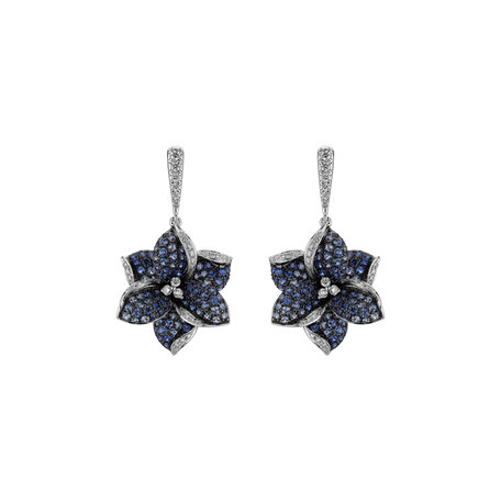 Diamond earrings and Sapphire Heaven Violet