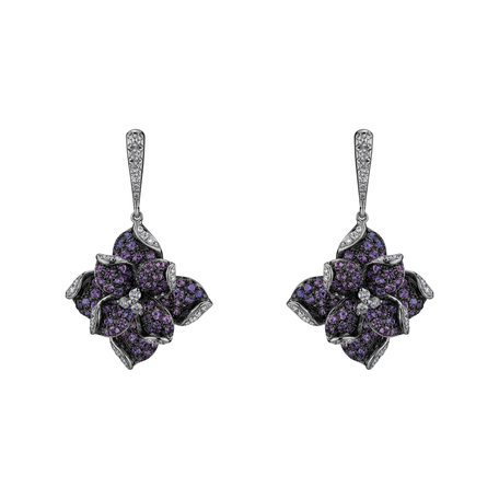 Diamond earrings and Sapphire Malibu