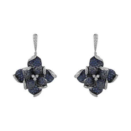 Diamond earrings and Sapphire Rossini