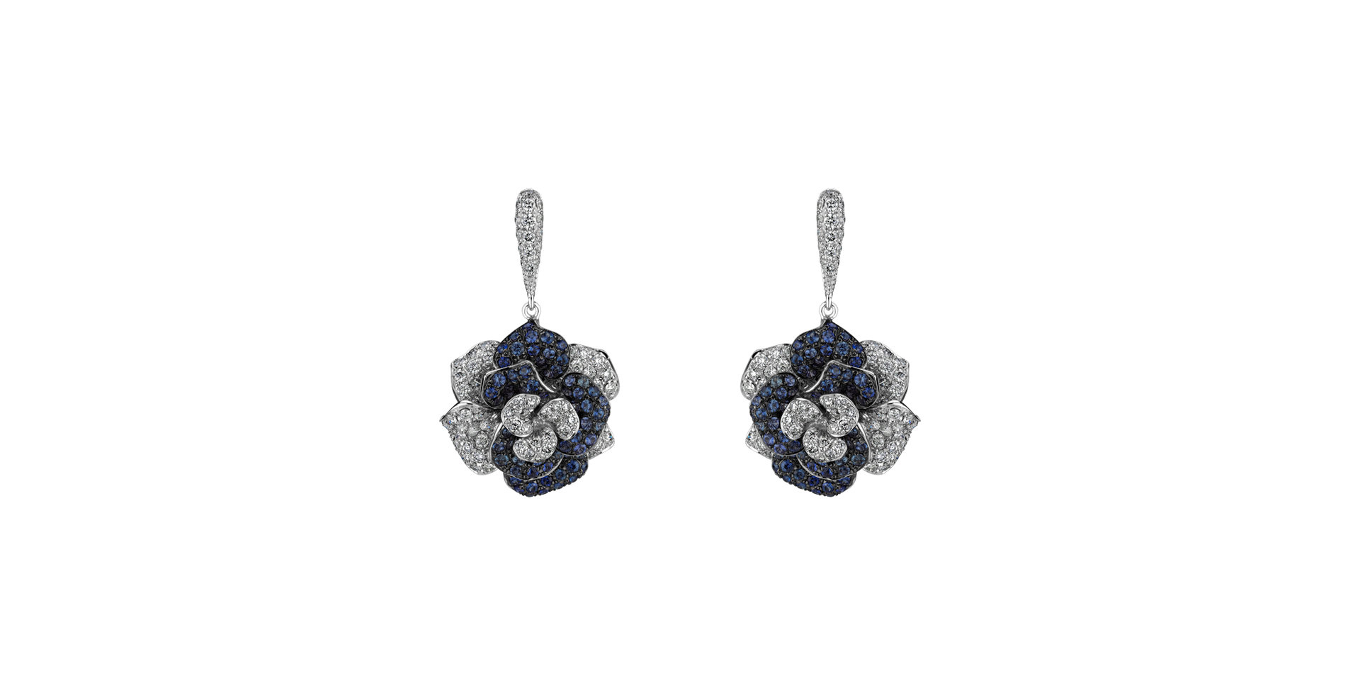 Diamond earrings and Sapphire Charming Unique