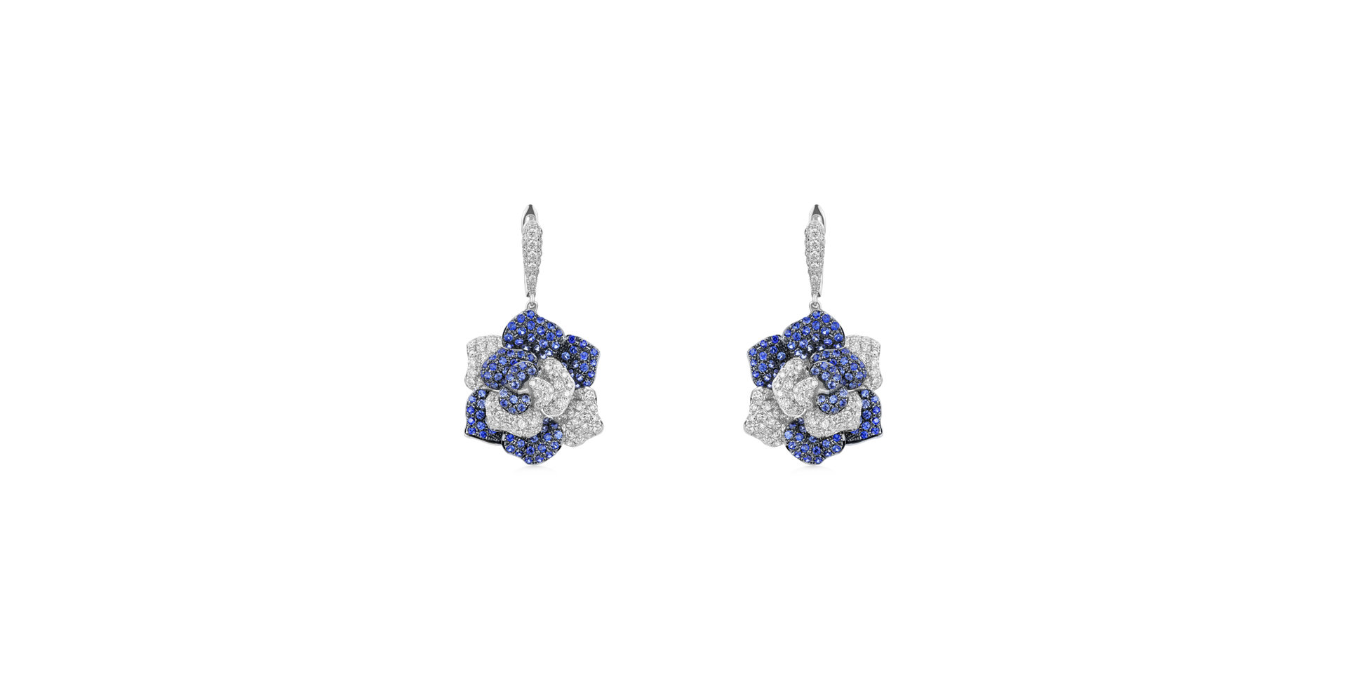 Diamond earrings and Sapphire Sweetness