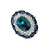 Diamond ring with gemstone and Sapphire Blue Gentility6