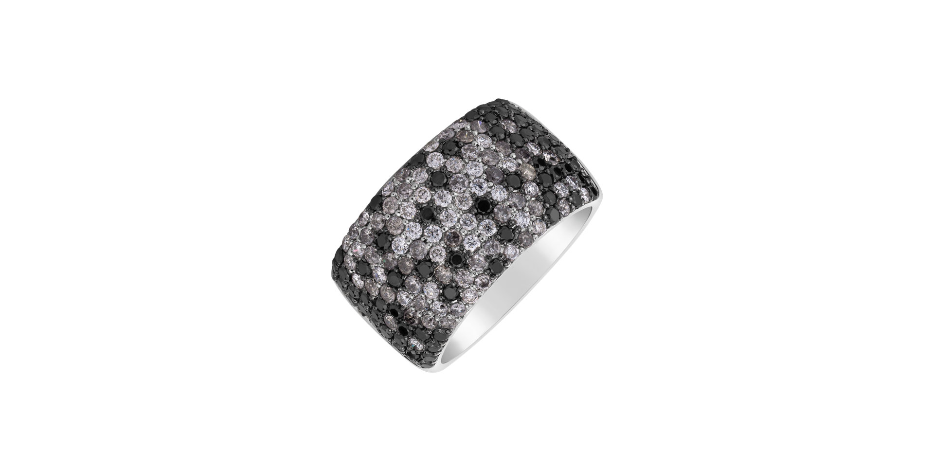 Ring with black and white diamonds Jafar