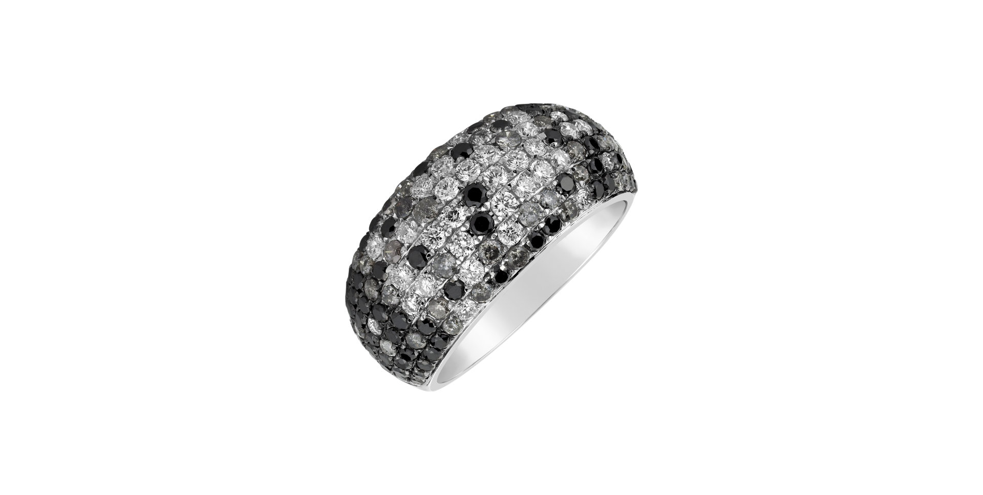 Ring with black and white diamonds Marwan