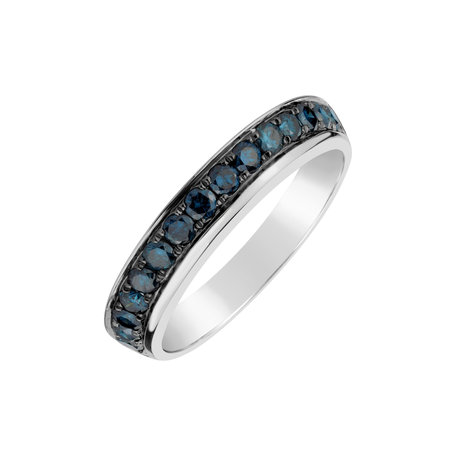Ring with blue diamonds Cassy