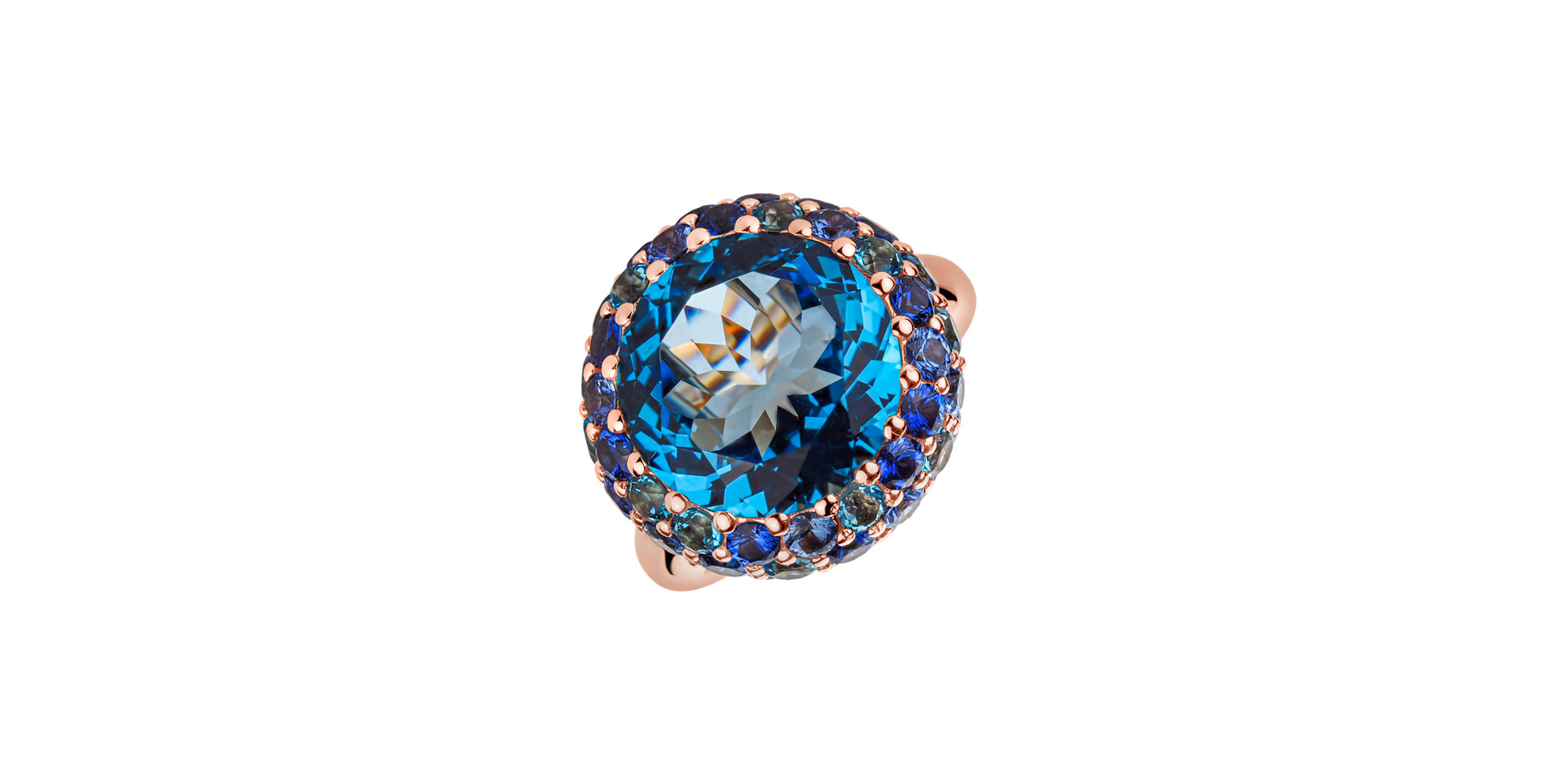 Ring with Sapphire and Topaz Dear Stranger