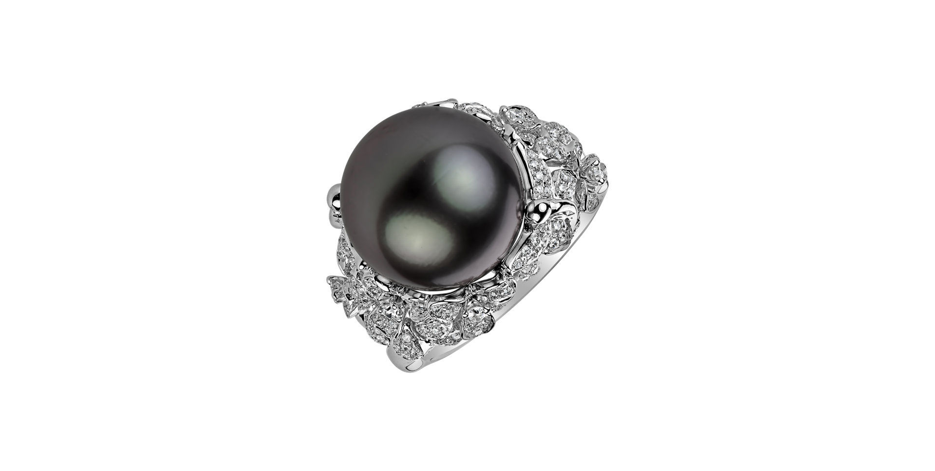 Diamond ring with Pearl Madame Pearl