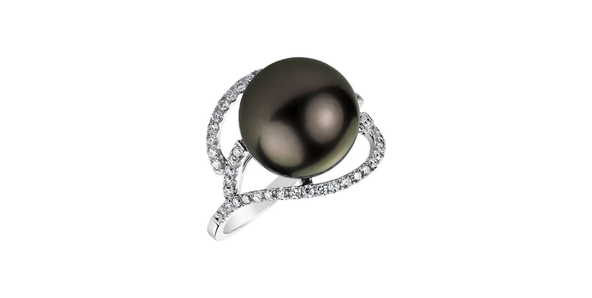 Diamond ring with Pearl Ocean Passion