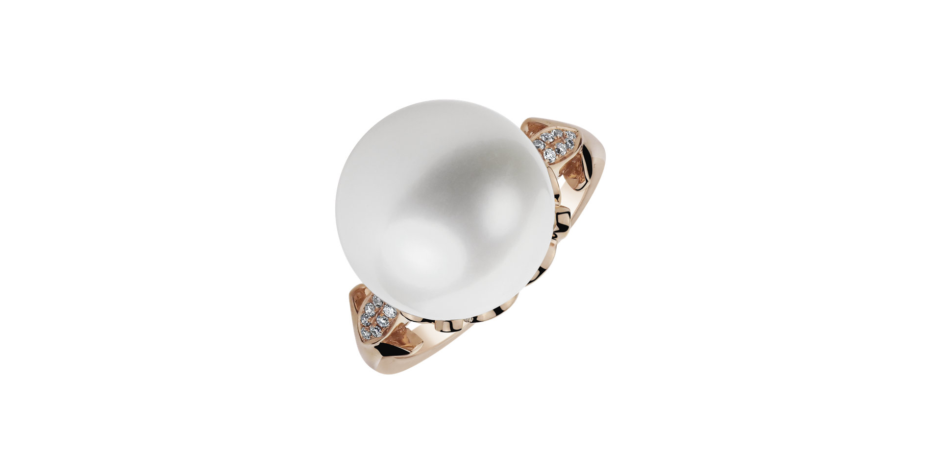 Diamond ring with Pearl Harmonic Ocean